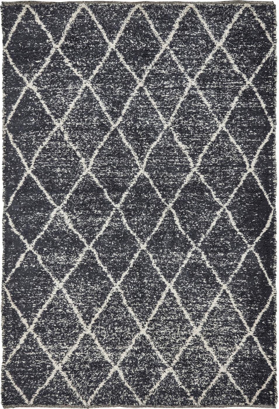 House Doctor - Gulvtæppe - Cruz - Sort Og Råhvid - 140x200 Cm