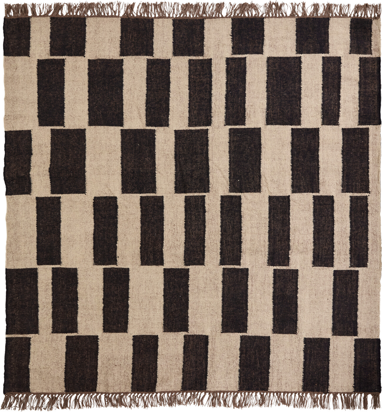 House Doctor - Tæppe - Hdgraph - Jute Uld - Sort Natural