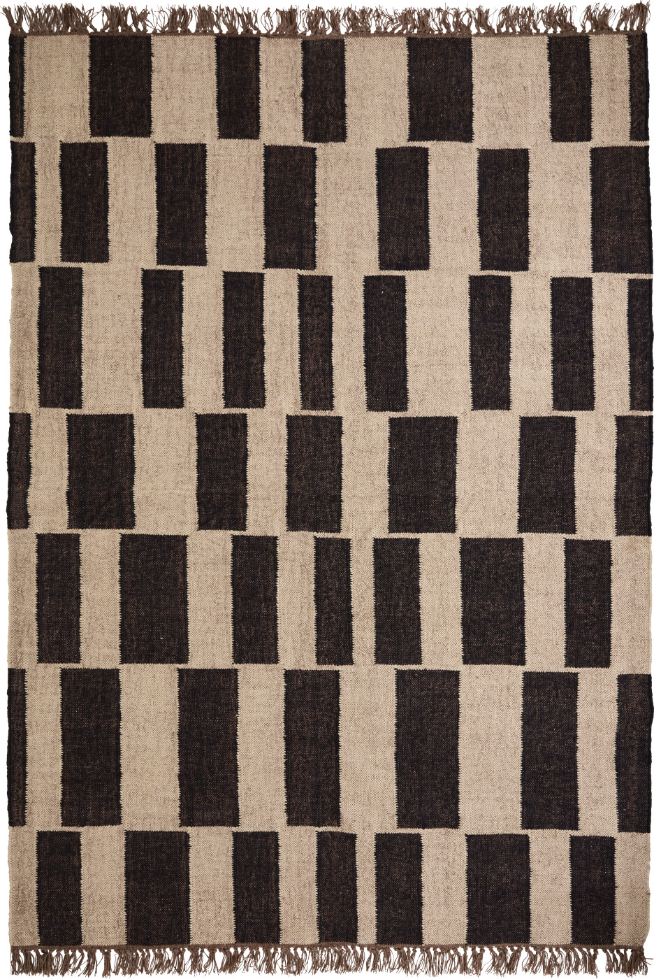 House Doctor - Tæppe - Hdgraph - Jute Uld - Sort Natural