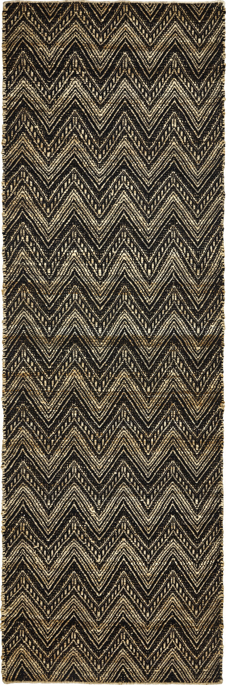 House Doctor - Gulvtæppe - Monta - Natur Og Sort - 260x83 Cm