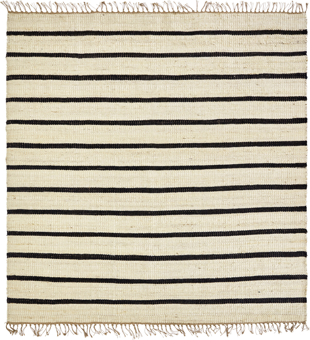 House Doctor - Gulvtæppe - Sima - Natur Og Sort - 180x180 Cm