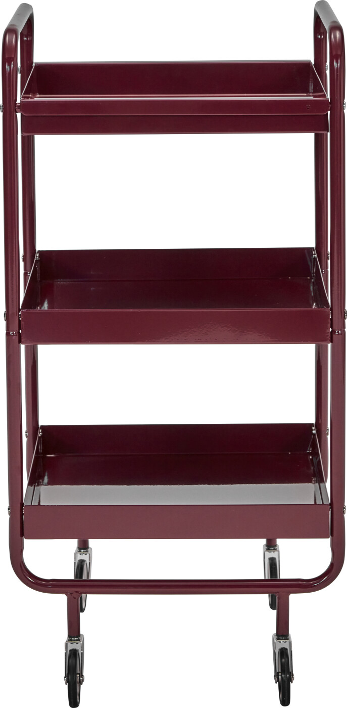 House Doctor - Rullevogn Med Hylder - Roll - Bordeaux - Stål