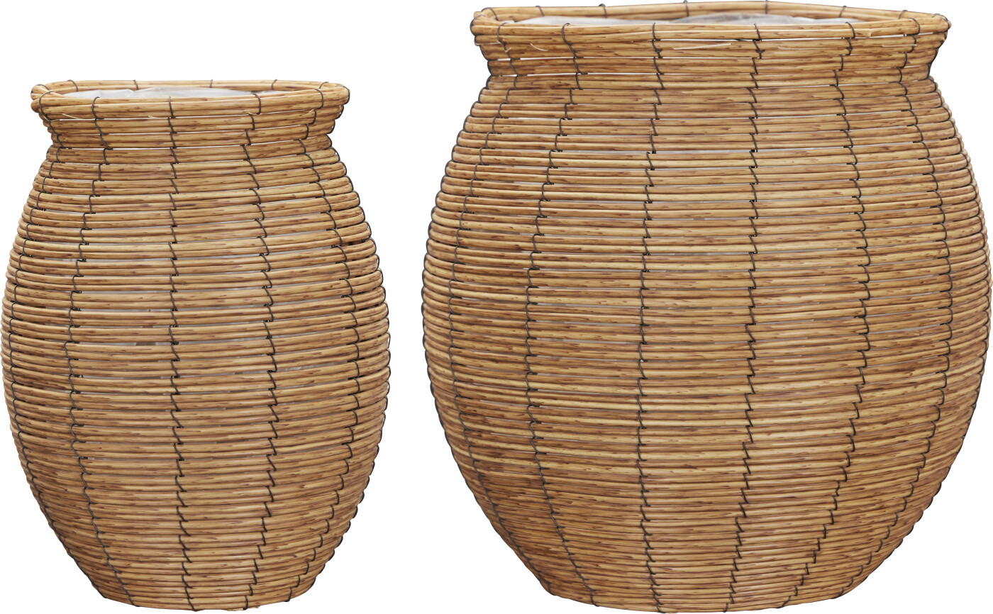 House Doctor - Krukker - Boum - Natur - ø 27+38 Cm - 2 Stk