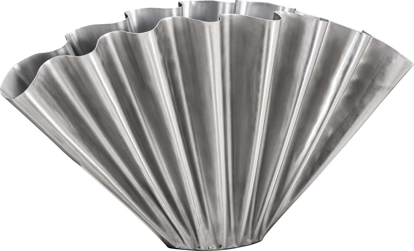 House Doctor - Vase - Hdflood - Børstet Sølvfinish - 30x53,5 Cm