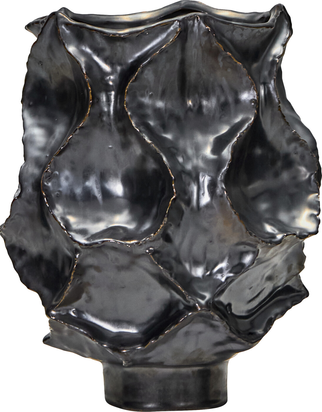 House Doctor - Vase - Hdwaves - Antik Metallisk - 25 Cm