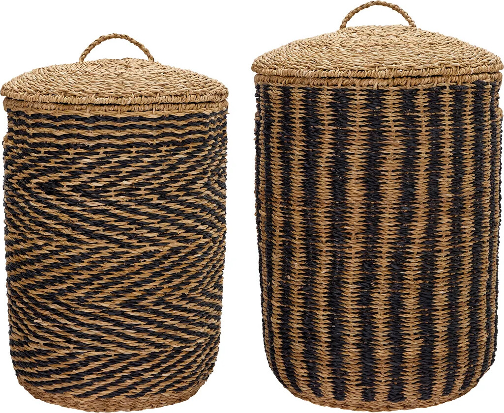 House Doctor - Flet Vasketøjskurve - Hdcesto - Natur Sort