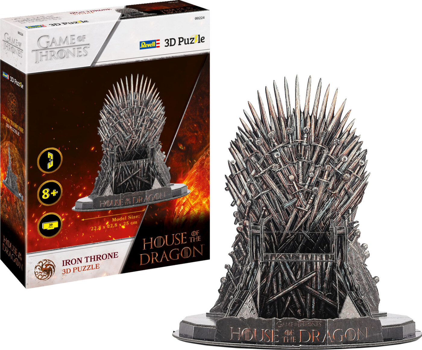 Revell 3d Puzzle - House Of The Dragon - Iron Throne - 39 Brikker