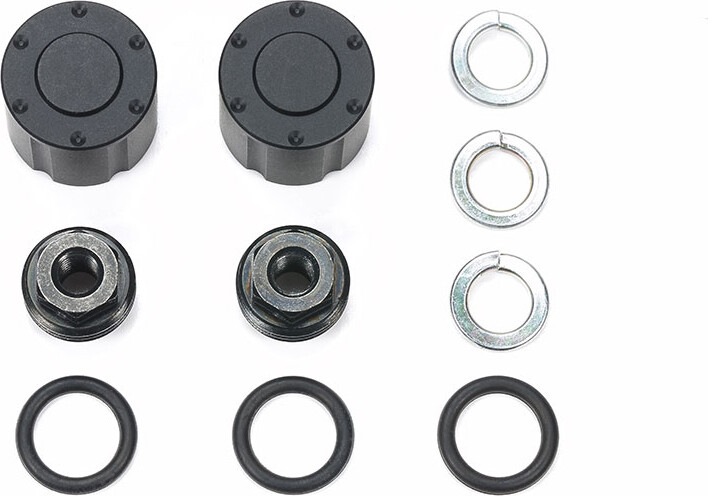 Tamiya - Hub Nuts For Dual Wheels - Møtrikker - Sort - 2 Stk - 56557