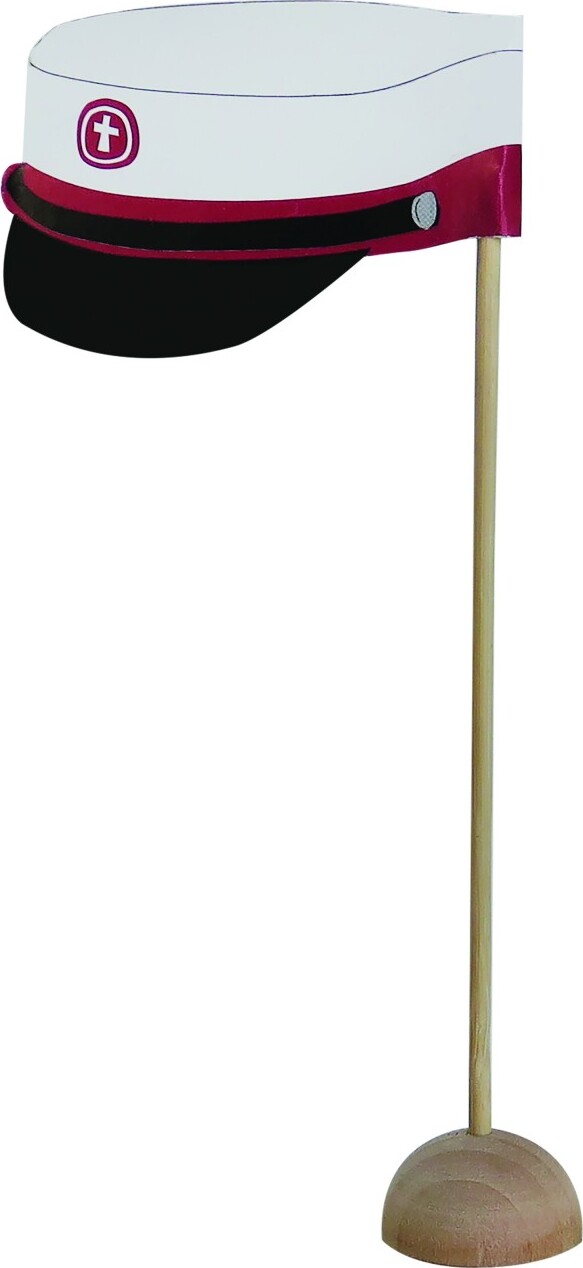 Hue På Træpind - 6 Stk - Rød - Scanseason