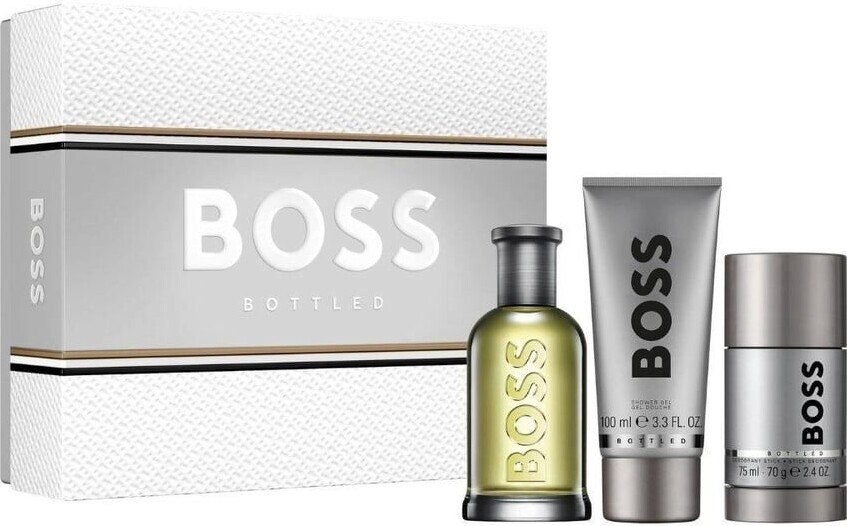 Hugo Boss - Bottled Edt 100 Ml + Showergel 75 Ml + Deo Stick - Giftset billede
