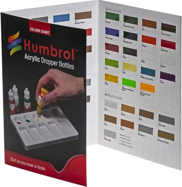 Se Humbrol Acrylic Colour Chart With Hi-spec Printing - P1159 hos Gucca.dk