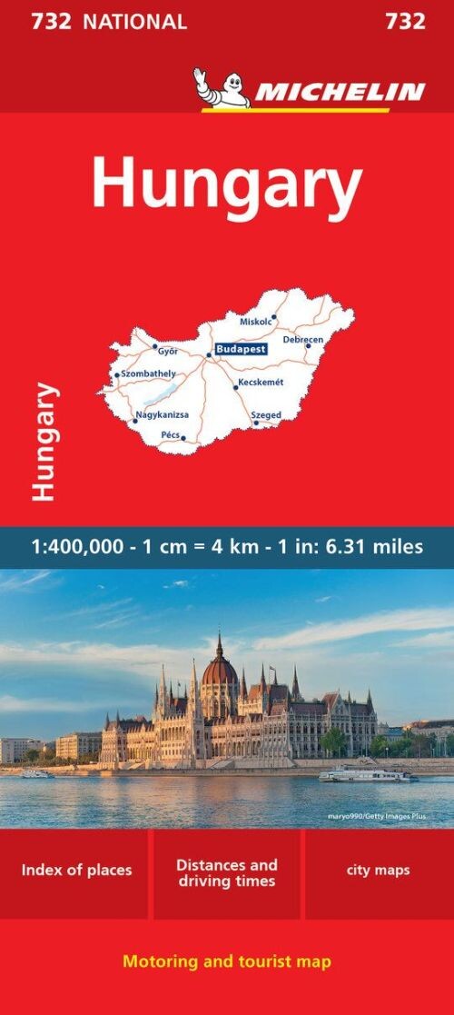 Billede af Hungary, Michelin National Map 732 - Diverse - English Book