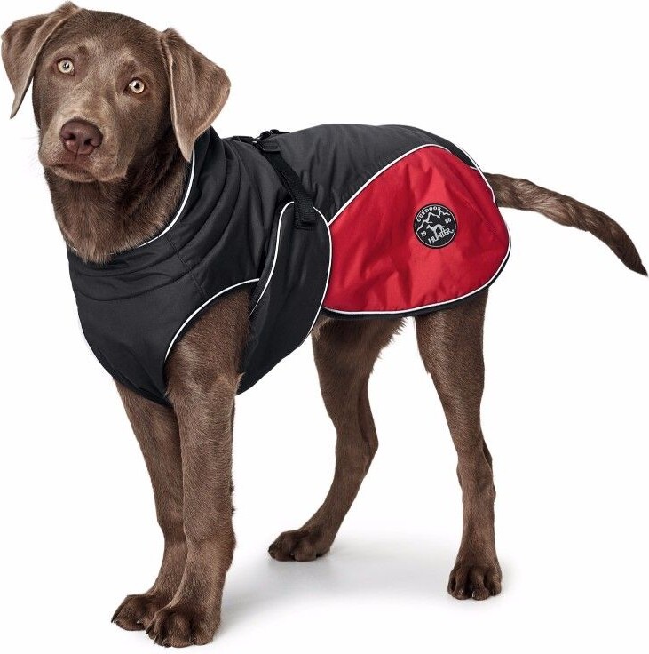 Hunter - Uppsala Hundejakke - Sort Rød - 40 Cm
