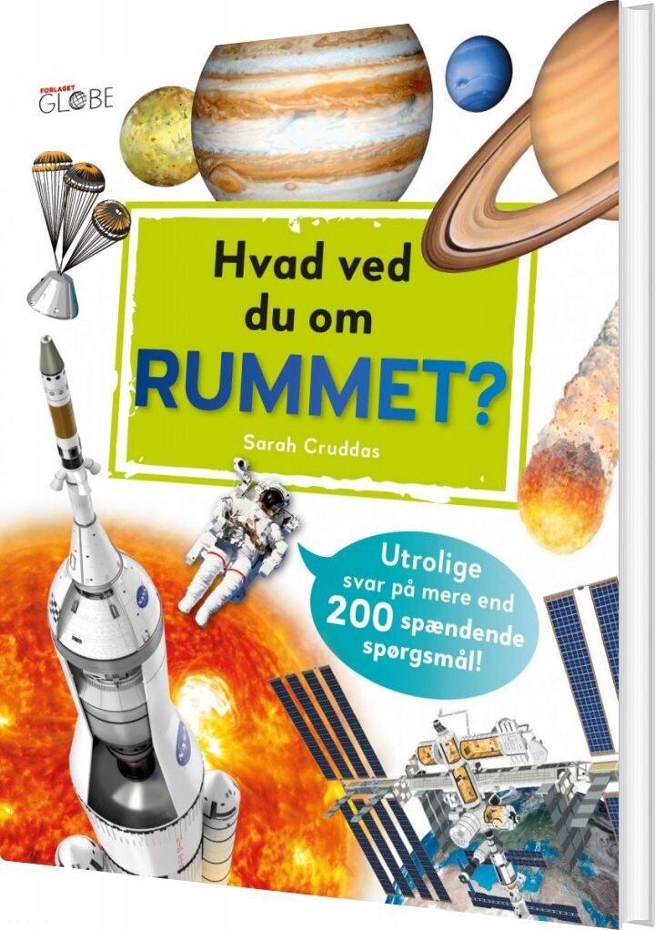 Tag med på en fantastisk rejse ud i rummet med "Hvad ved du om rummet" fra Forlaget Globe. Oplev stjernerne og planeterne på nært hold, og dyk ned i unikke fakta om vores solsystem samt de utallige rumfartøjer, der har udforsket det. Denne bog fanger både børn og voksne med sine farverige illustrationer og spændende informationer, der gør rummet letforståeligt. Gør dig klar til at udforske universet som aldrig før!

- Indholdet appellerer til både børn og voksne.
- Farverige illustrationer gør bogen visuelt tiltalende.
- Den er lærerig om stjerner og planeter.
- Introducerer rumfartøjer og deres missioner.
- Inspirerer til nysgerrighed om universet.
- Perfekt som gave til ruminteresserede.