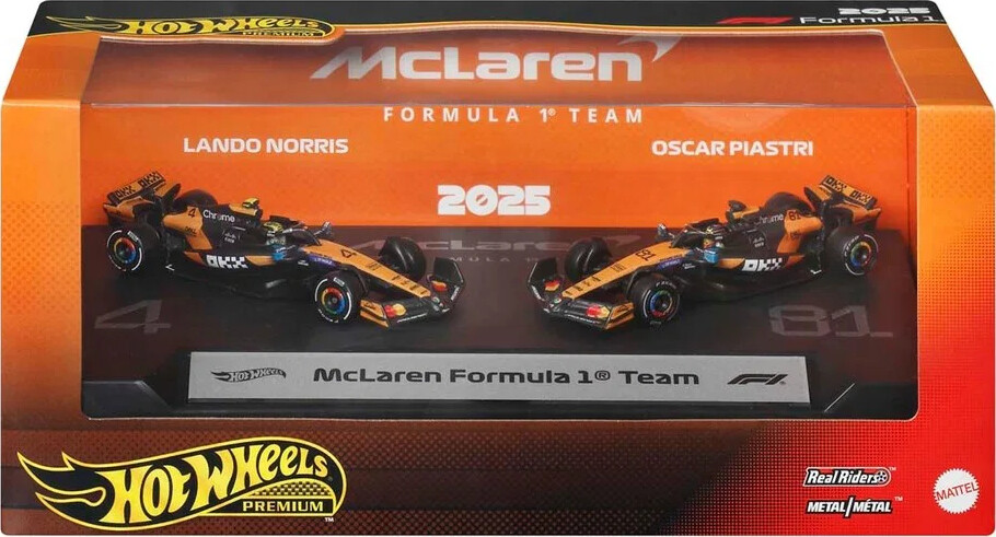Hot Wheels - Mclaren Formula 1 Bil - 2-pak - 1:64 - Mattel Jmm91