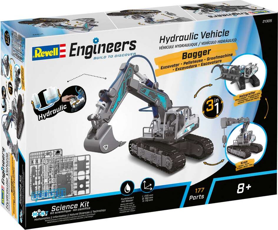 Revell - Engineers - Hydraulic Vehicle 3-i-1 Byggesæt - 21305