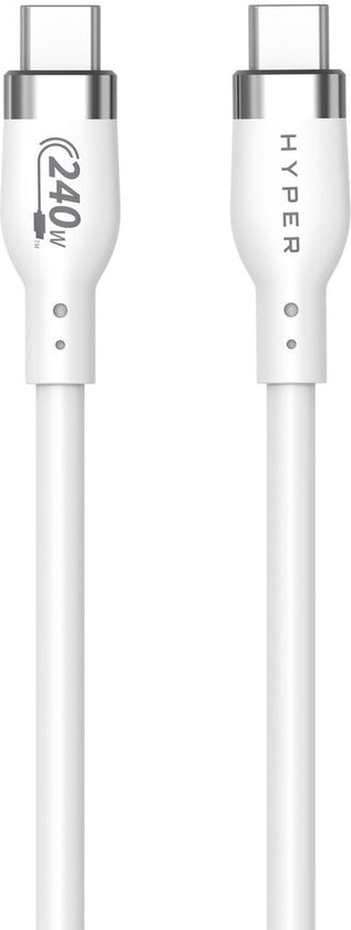 Hyper - 1m Silicone 240w Usb-c Charging Cable - White