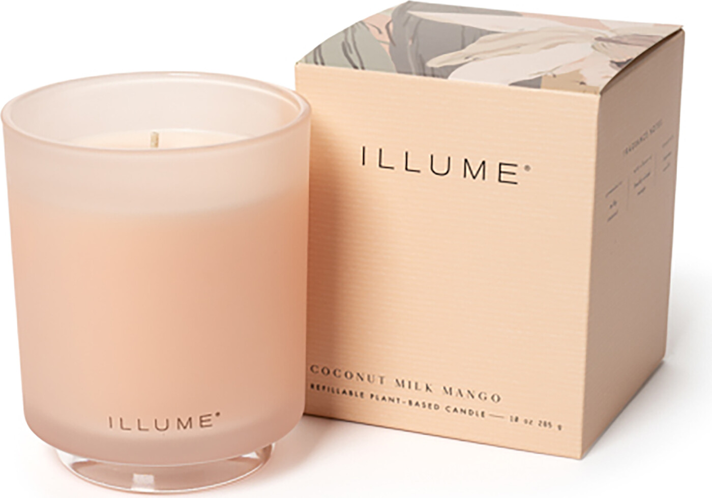 Bloomingville - Coconut Milk Mango Box Glass Candle, Rosa,, 285 G. - 50 Hours - D9xH10,7 cm