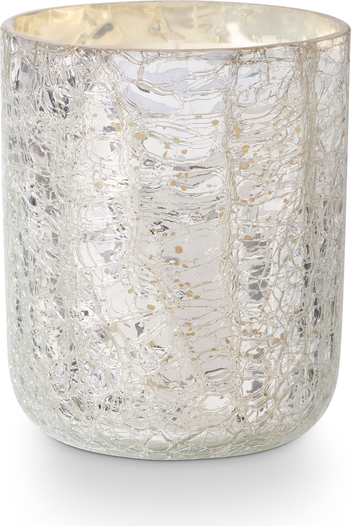 Bloomingville - North Sky Crackle Glas Duftlys, Sølv,, 235 G. - 40 Hours - D7,5xH9 cm