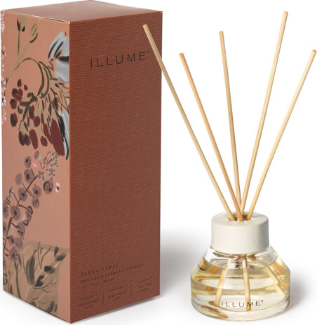 Bloomingville - Terra Tabac Duftpinde, Brun,, 88,7 ML. - 9 Reeds - D8xH7 cm