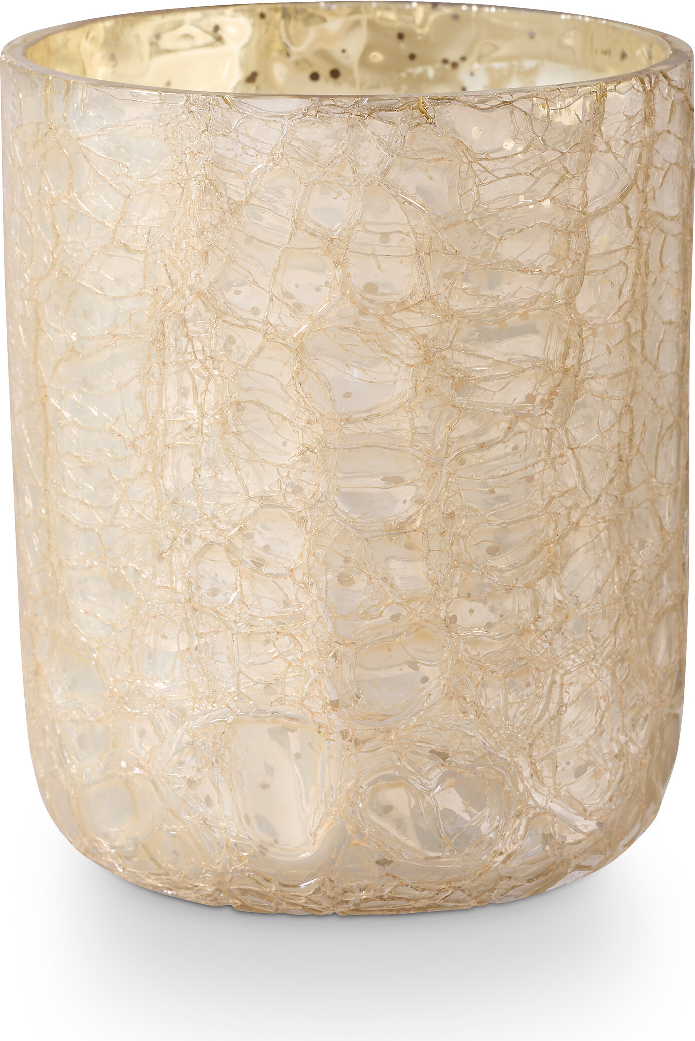 Bloomingville - Winter White Crackle Glas Duftlys, Hvid,, 235 G. - 40 Hours - D7,5xH9 cm