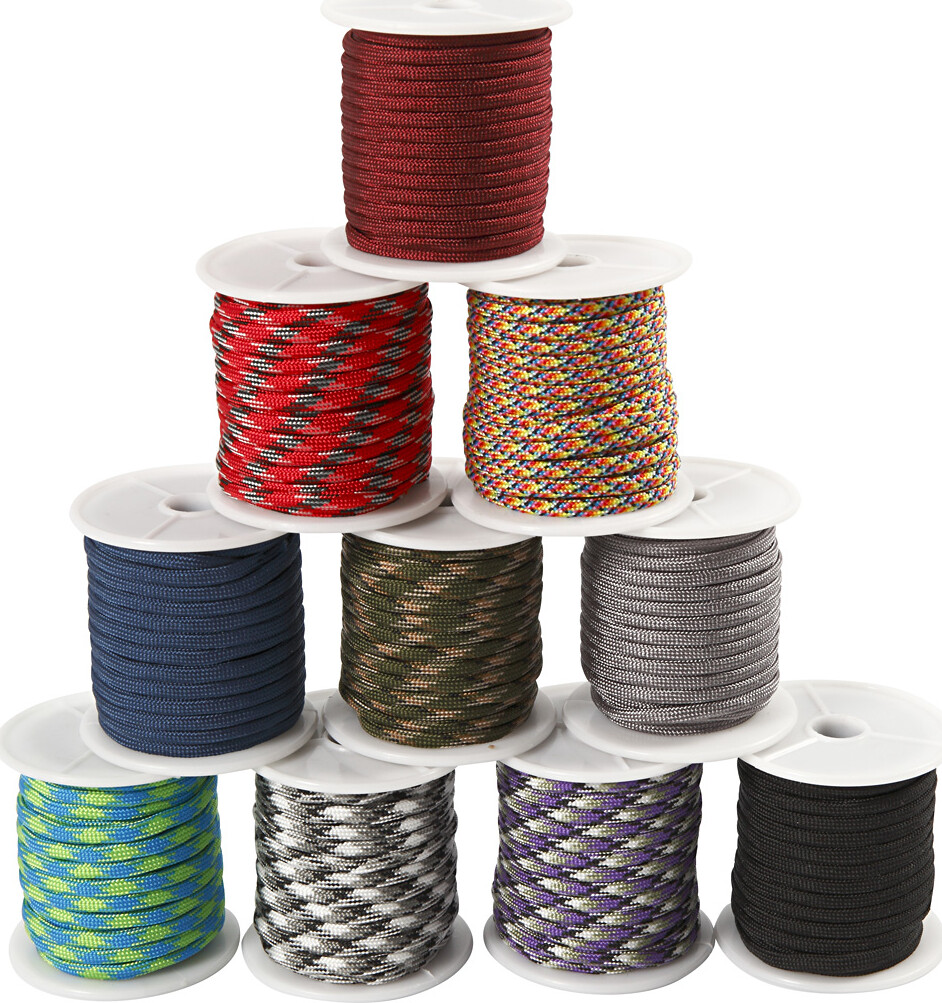 Imiteret Faldskærmsline - B 5 Mm - Assorterede Farver - 10x10 M billede