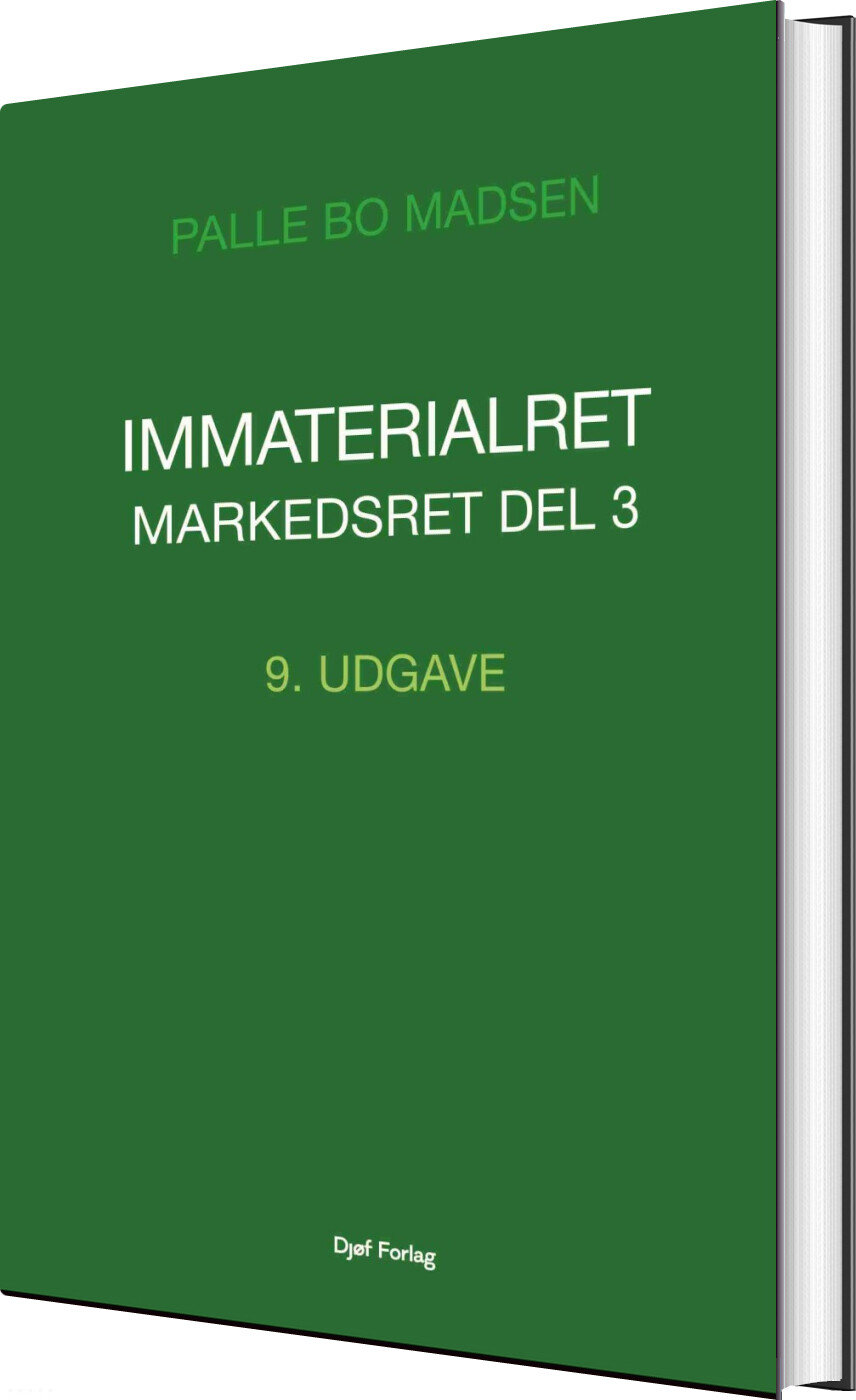 Immaterialret - Markedsret - Del 3 - Palle Bo Madsen - Bog