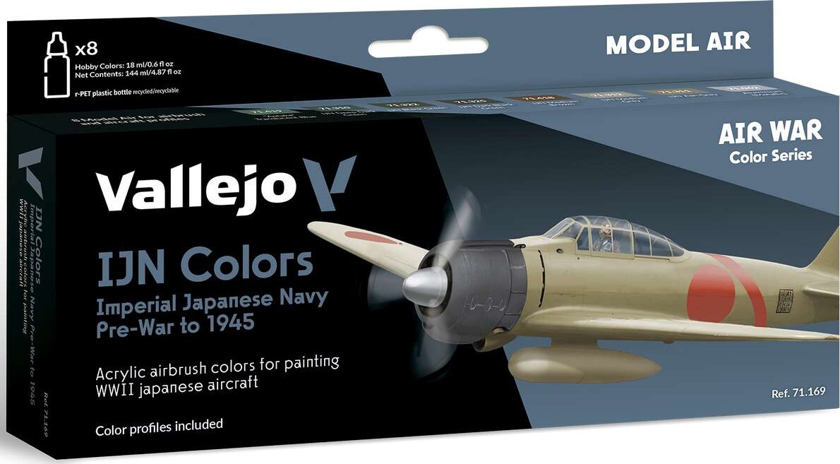 Vallejo - Model Air Maling Sæt - Imperial Japanese Navy - 8x17 Ml