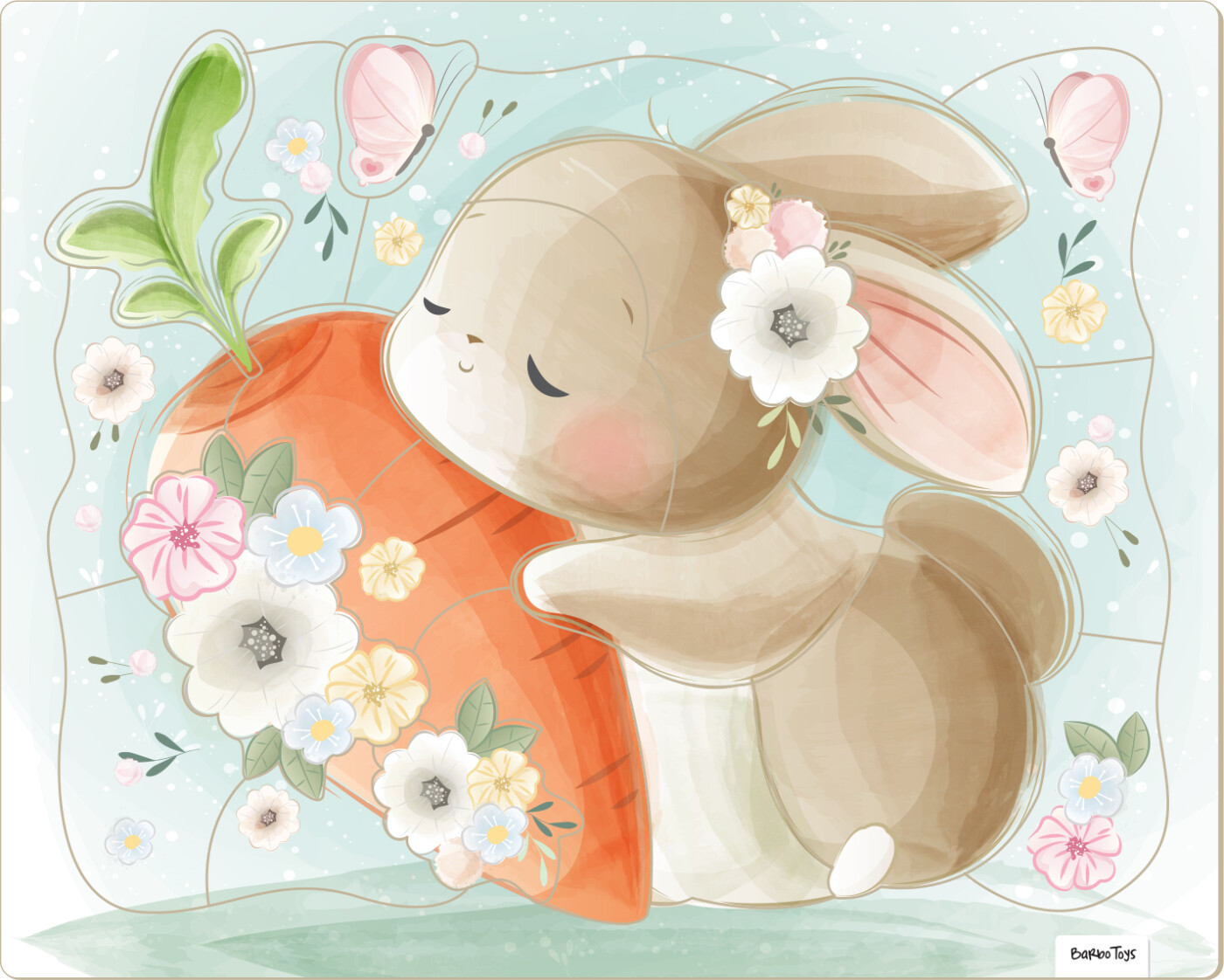 Barbo Toys - Puslespil - Kanin Rammepuslespil - 26 Brikker