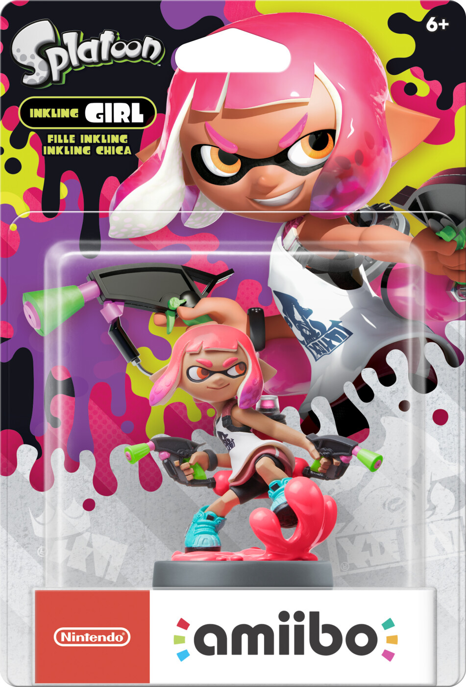 Se Nintendo Amiibo - Splatoon Figur - Inkling Girl Neon Pink hos Gucca.dk
