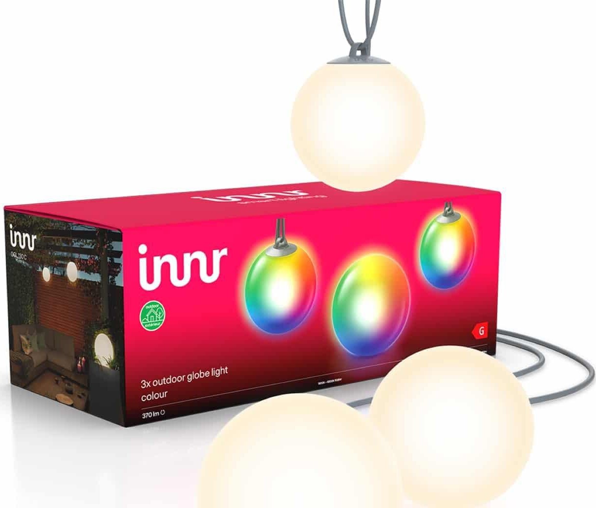 Innr - Smart Outdoor Globe Light - 3 Globes- Zigbee
