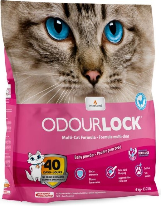 Intersand - Kattegrus Odour Lock Baby Puder 6kg