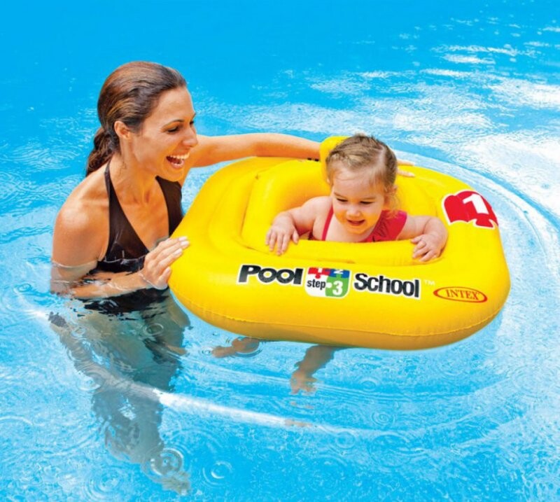 Babybadering Med Sæde - 0-15 Kg - Intex