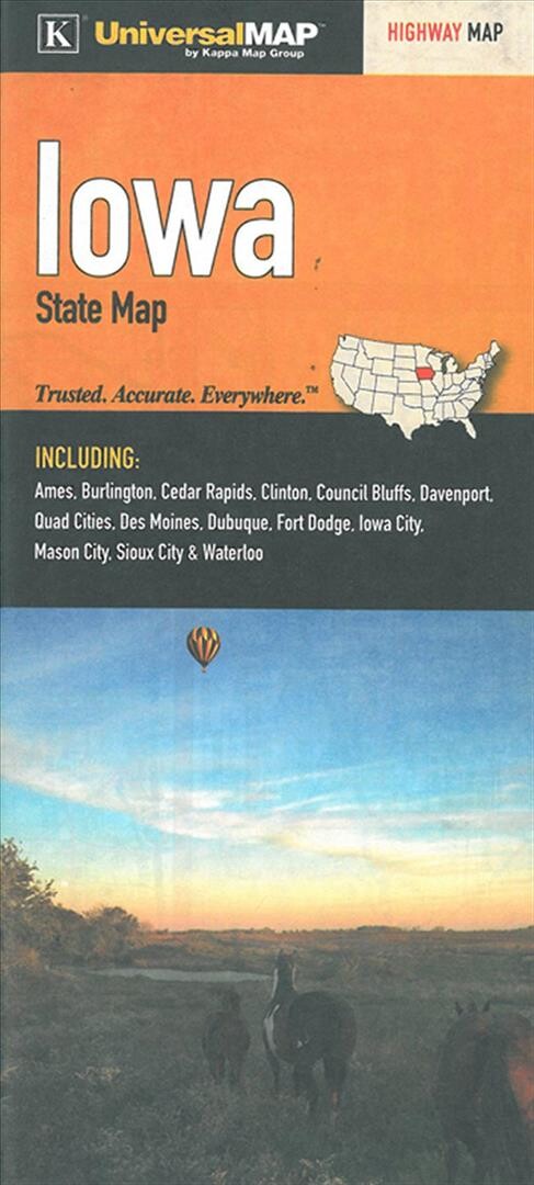 Iowa State Map - Kappamap - English Book