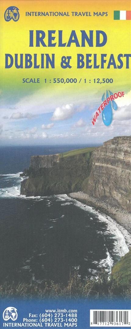 Ireland With Dublin And Belfast Travel Reference Map - Itmb - English Book