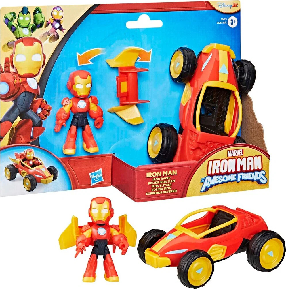 Iron Man & Friends - Køretøj Og Figur - Assorteret - Hasbro G1257