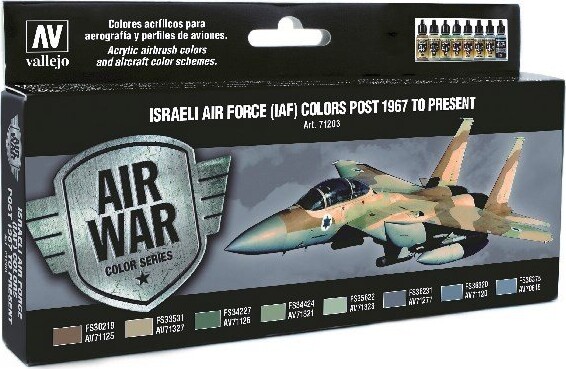 Vallejo - Israeli Air Force 1967 To Present Set W/8 Colors - 71203