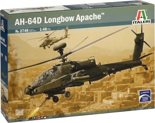 Italeri - Ah-64d Apache Longbow Helikopter Byggesæt - 1:48 - 2748