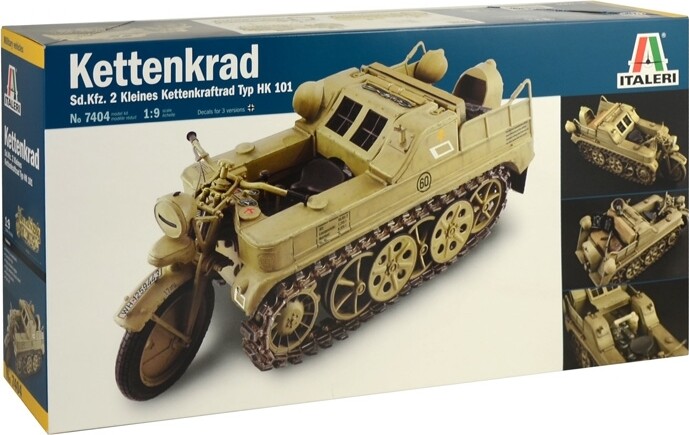 Italeri - Sd.kfz. 2 Kettenkrad Motorcykel Byggesæt - 1:9 - 7404