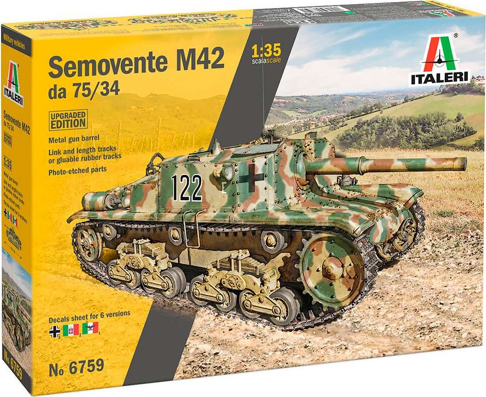 Italeri - Semovente M42 Da 75/34 Upgraded Model - 1:35 - 6759