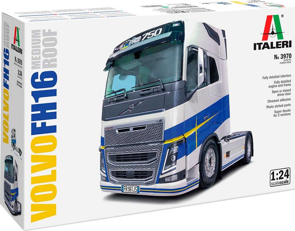 Italeri - Volvo Fh16 Medium Roof Model Byggesæt - 1:24 - 3970