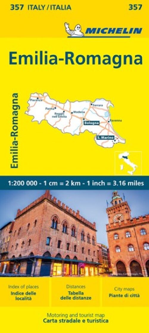 Michelin Kort - Italy Blad 357: Emilia-romagna - English book