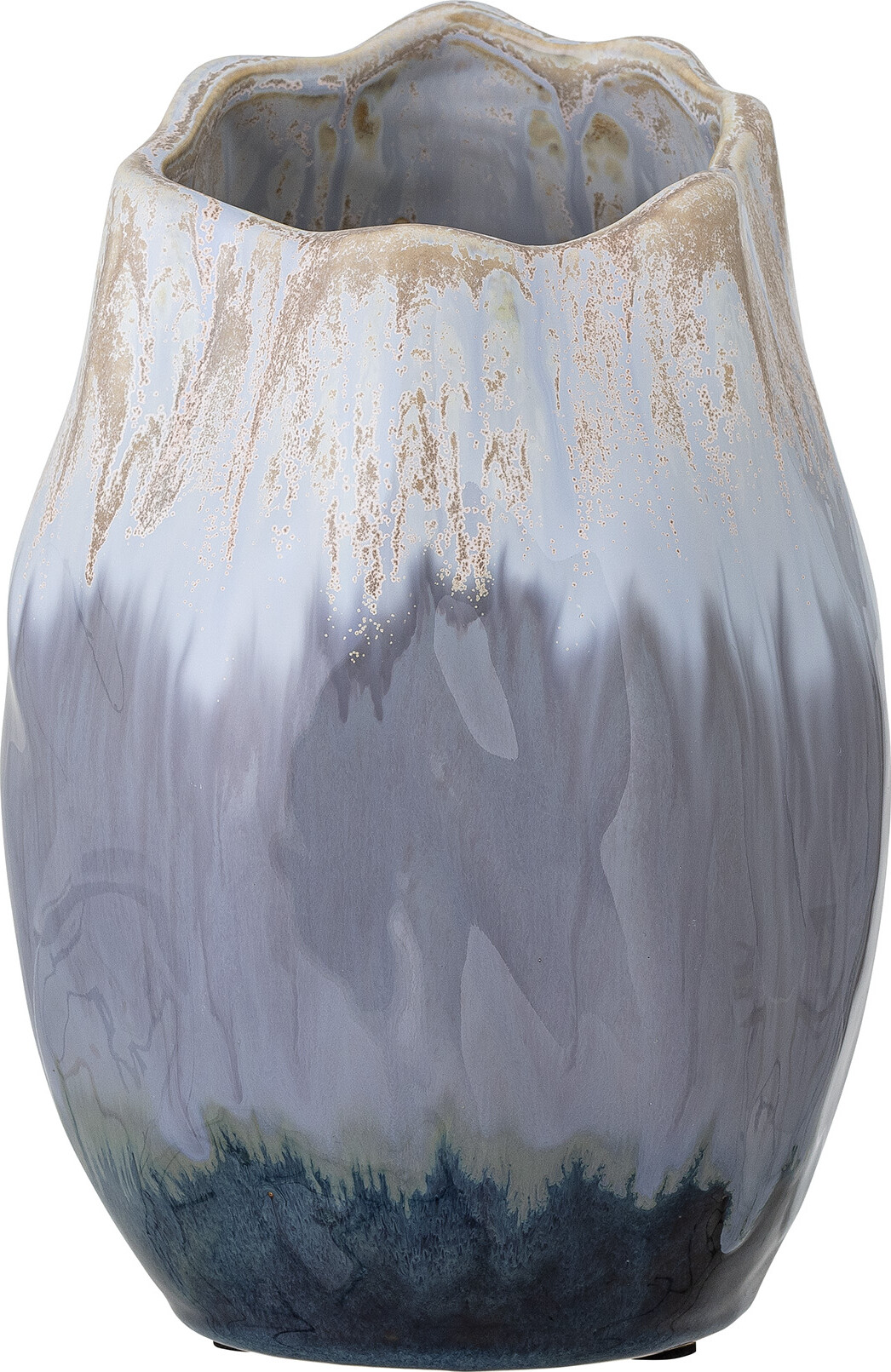 Bloomingville - Jace Deko Vase - Blå - Keramik - H 24 Cm