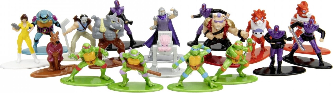 Ninja Turtles Figurer - Nano Metalfigs - Die Cast - 18 Stk - Jada