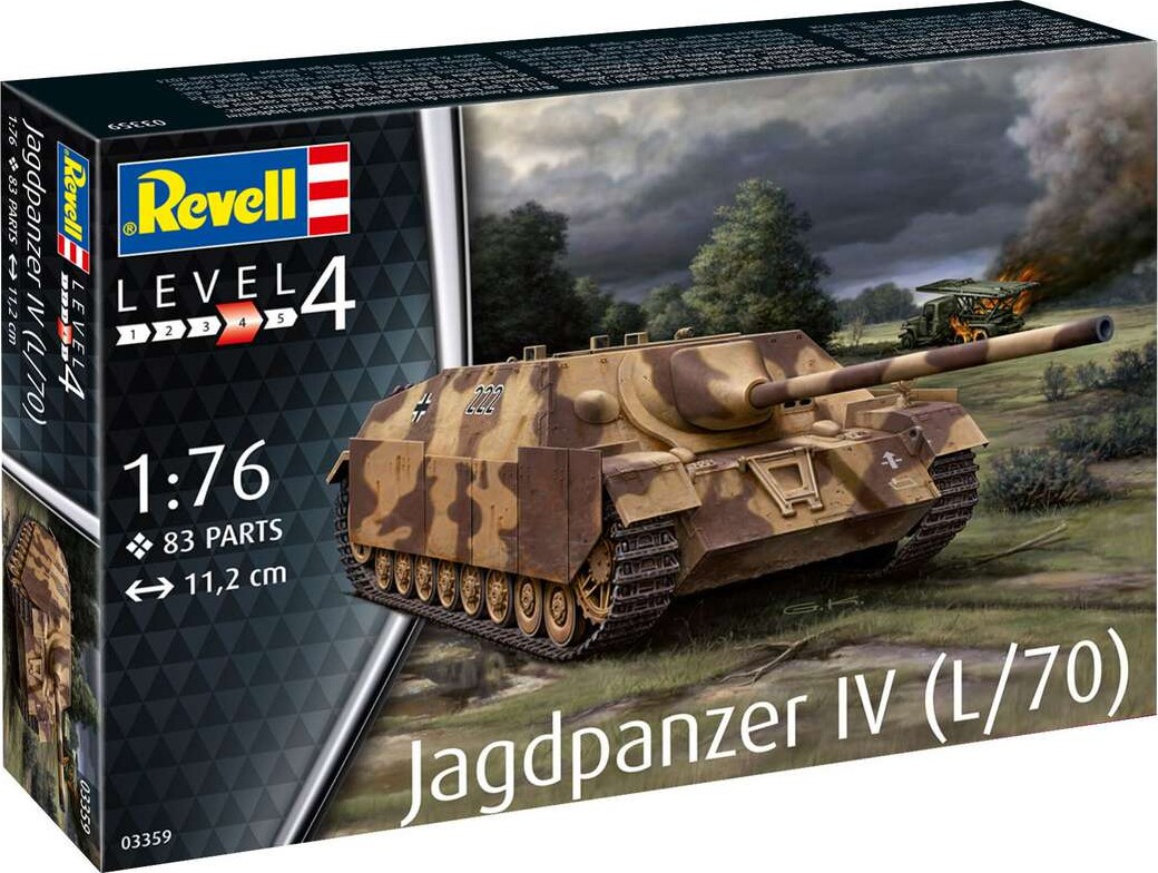 Revell - Jagdpanzer Iv L/70 Tank Byggesæt - 1:76 - Level 4 - 03359