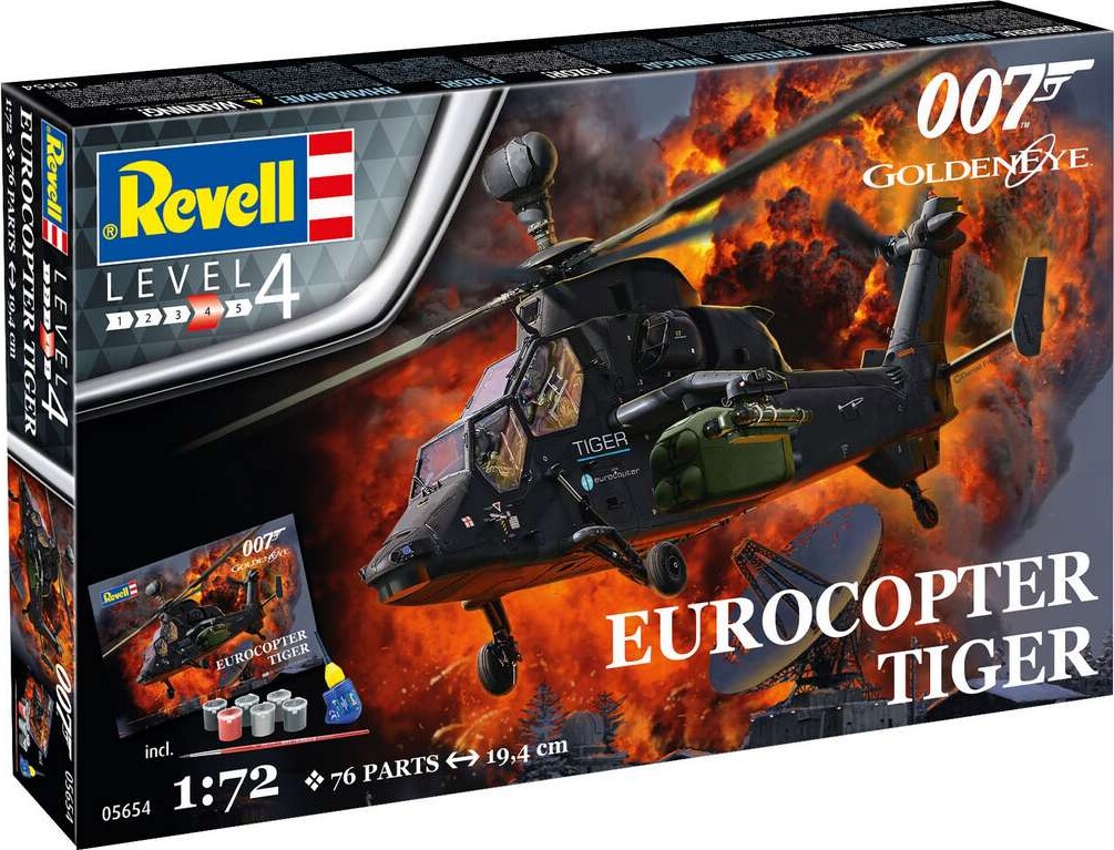 Billede af Revell - James Bond Eurocopter Tiger - Level 4 - 1:72 - 05654