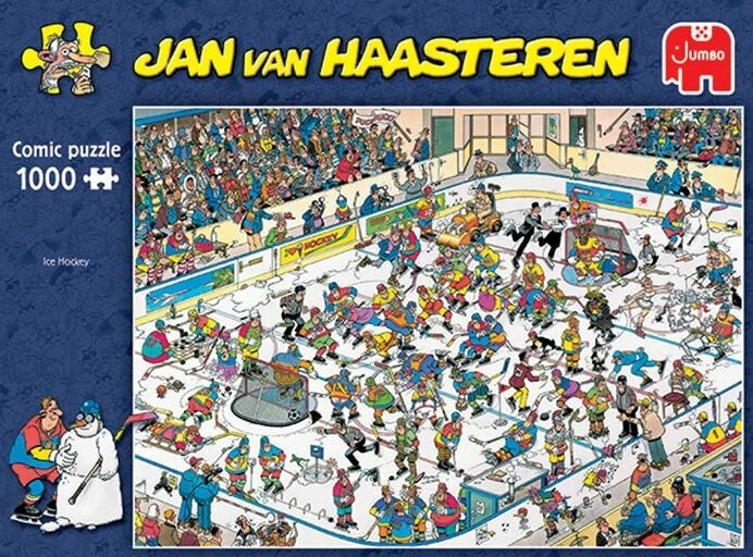 Jan Van Haasteren Puslespil - 1000 Brikker - Ice Hockey