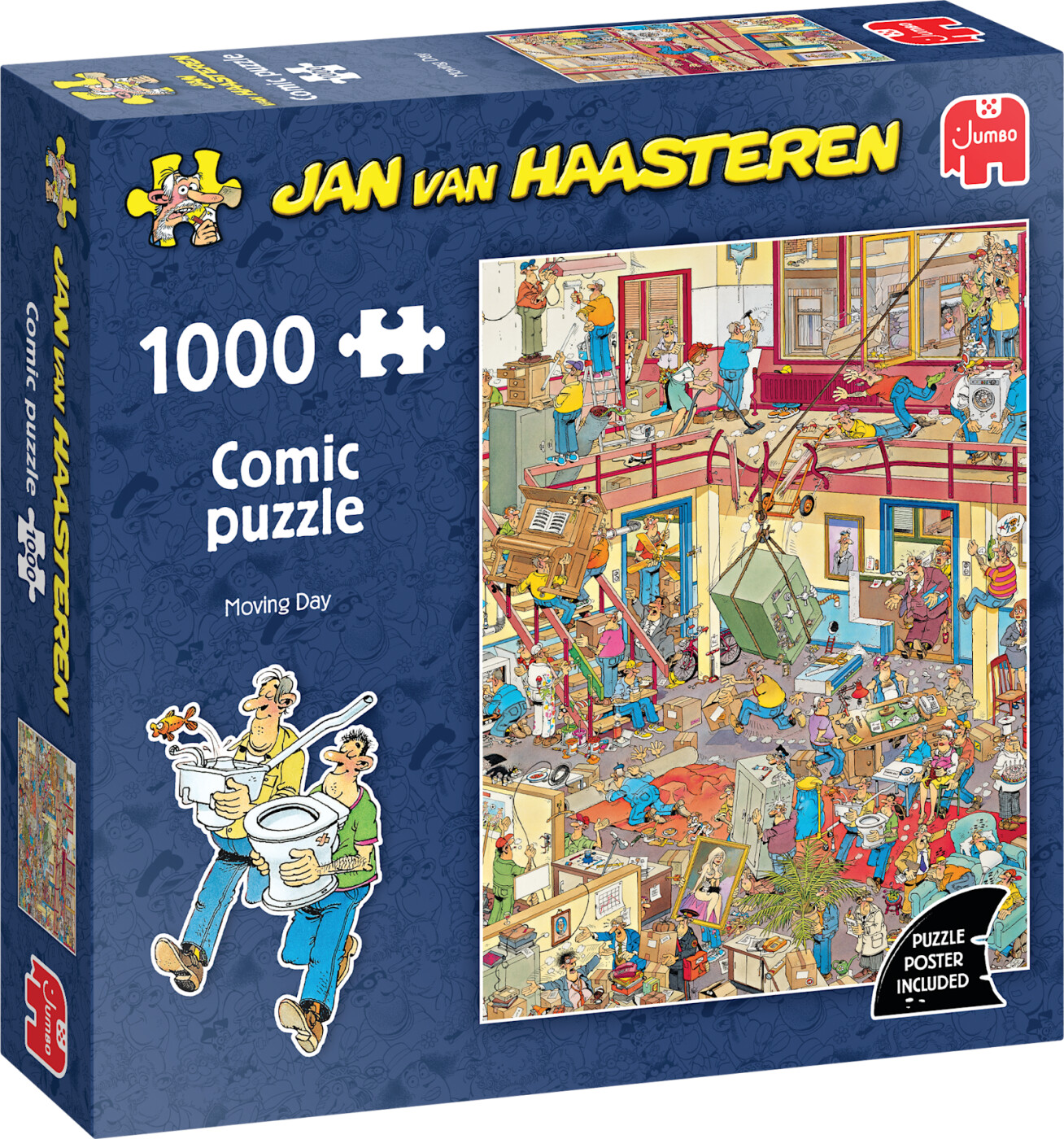 Jan Van Haasteren - Moving Day Comic Puzzle - 1000 Brikker - Jumbo