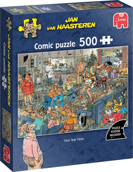 Jan Van Haasteren Puslespil - 500 Brikker - New Year Party