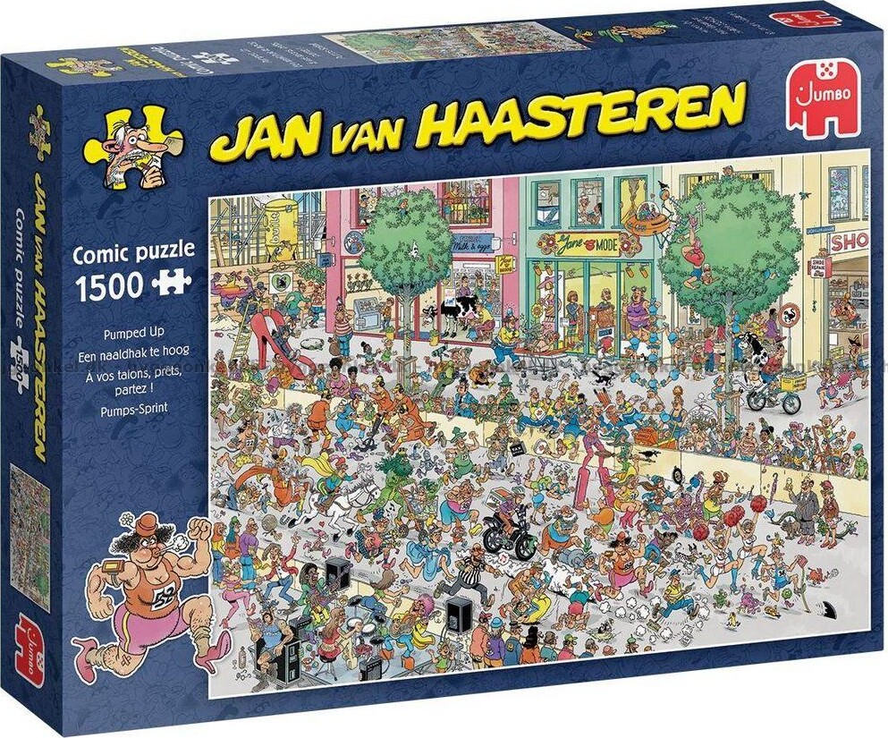 Jan Van Haasteren Puslespil - 1500 Brikker - Pumped Up (1500 Brikker)